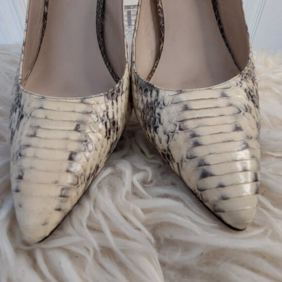 KORS Michael Kors Snakeskin Slingback Kitten Heel - Picture 6 of 11